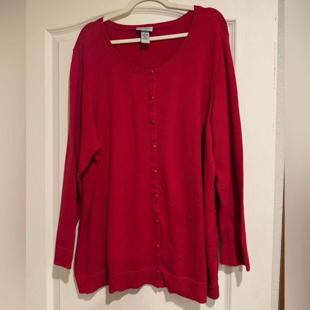 ❤️Catherines Cardigan Sweater Red 2X